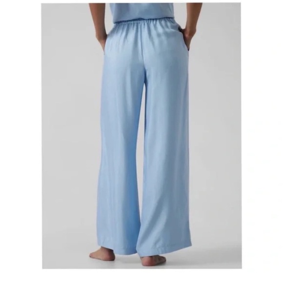 Nwot athleta cloud pant light blue spring $$77 athletic wide leg boho casual - Picture 6 of 7